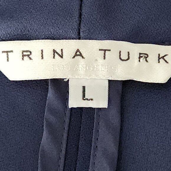 Trina Turk Double Rainbow Navy Blue Shift Dress Size L - Picture 5 of 7